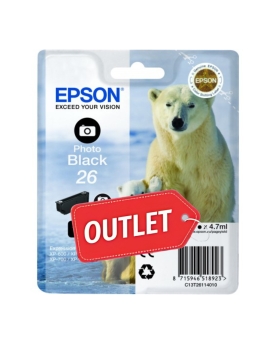 Epson Cartuccia D'Inchiostro Nero (Foto) C13T26114012 26 200 Copie 4,7Ml Standard Originale