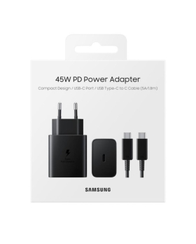 Samsung Caricatore 45w e p-t4511 fc2 Usb-c + Cavo 1m Usb-c black