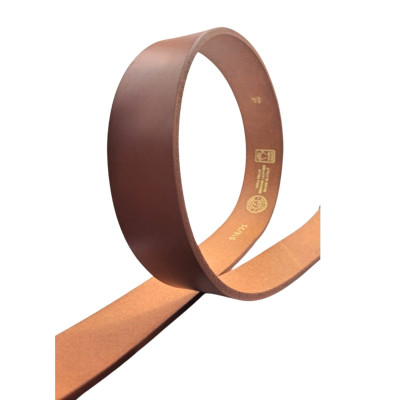 Ecoprice Cintura Marrone Vera Pelle Italia Cuciture Laterali Spessore 35