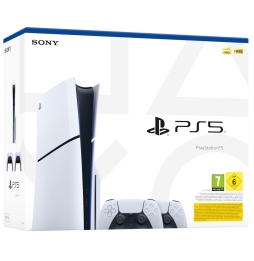 Ps5 Console 1tb Disco Standard Slim White + 2 Dualsense Ita + Ea Sports Fc 25 Ps5 Versione Europea Lingua Italiana