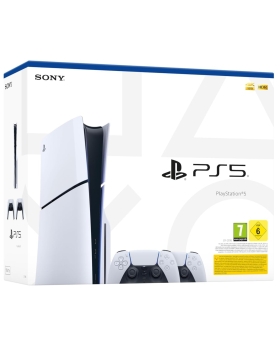 Ps5 Console 1tb Disco Standard Slim White + 2 Dualsense Ita + Ea Sports Fc 25 Ps5 Versione Europea Lingua Italiana