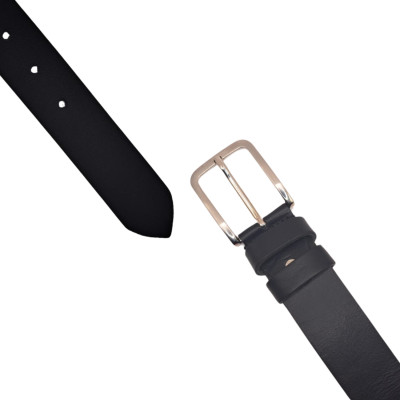 ECOPRICE CINTURA CINTA UOMO IN VERA PELLE MADE IN ITALY CUOIO CASUAL CLASSICA REGOLABILE BLU