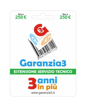 Garanzia 3 Estensione del Servizio Tecnico Fino a 250,00 Euro - Garanzia3