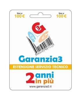 Garanzia 3 Estensione del Servizio Tecnico 2 Anni Fino a 100,00 Euro - Garanzia3