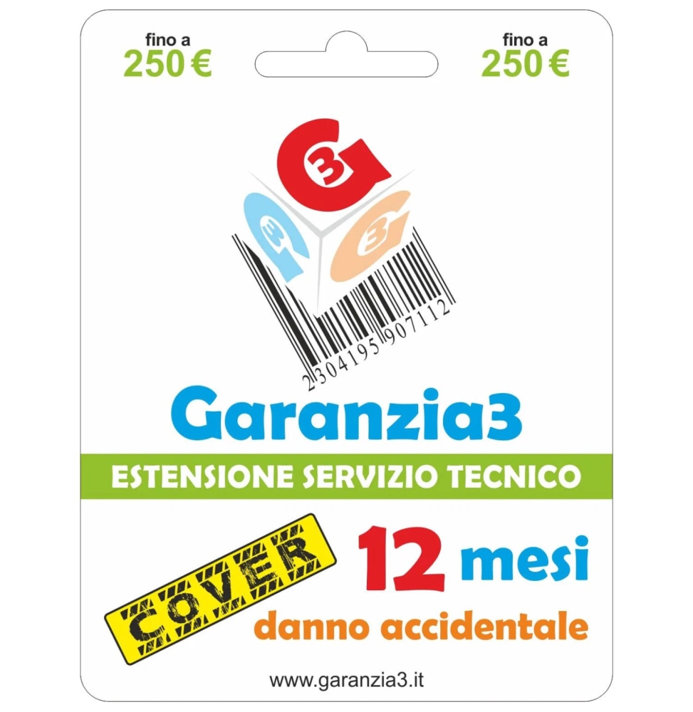 Garanzia 3 Cover 250 - Danno Accidentale  fino a 250,00 Euro