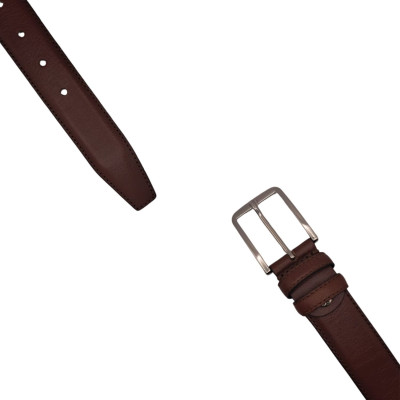 ECOPRICE CINTURA CINTA UOMO IN VERA PELLE MADE IN ITALY CUOIO CASUAL CLASSICA REGOLABILE MARRONE CHIARA