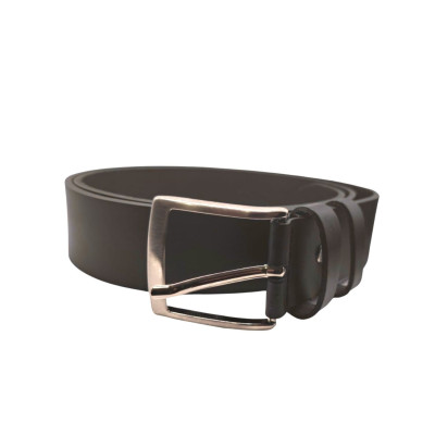 ECOPRICE CINTURA CINTA UOMO IN VERA PELLE MADE IN ITALY CUOIO CASUAL CLASSICA REGOLABILE MARRONE SCURO
