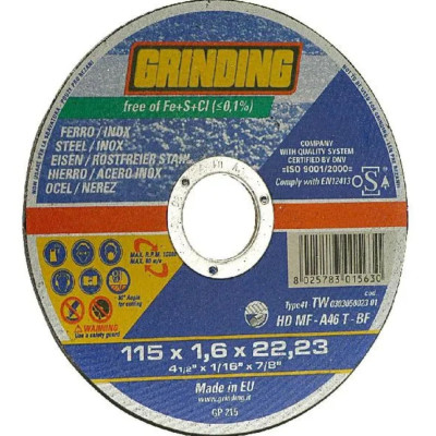 GRINDING MINIDISCO PIANO PER FERRO D.115X1,6