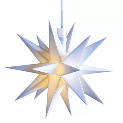 Stella luminosa bianca led a 18 punte luce bianca