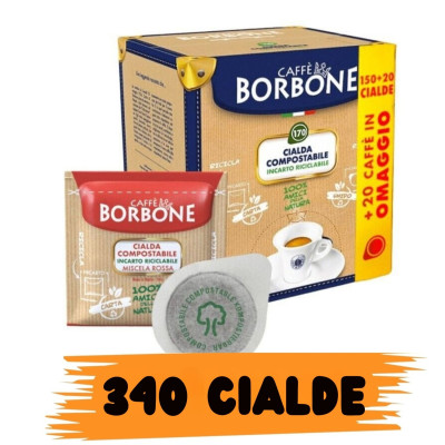 Caffè Borbone Cialda Compostabile, Miscela Rossa 170 Cialde Ese 340