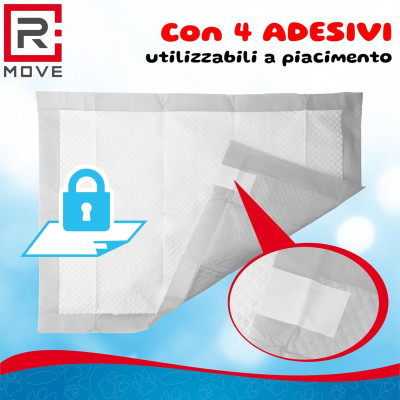 RMOVE - 1CNF/40PZ  - Tappetini Igienici Animali Con Adesivi 60X90cm