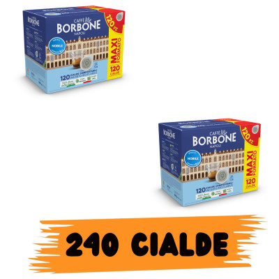 Borbone Box Cialde 44mm Miscela Nobile (Blu) 240 Cialde