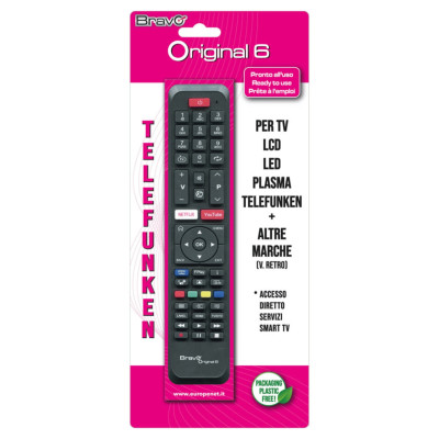 Telecomando Telefunken Universale Smart TV Bravo Original 6
