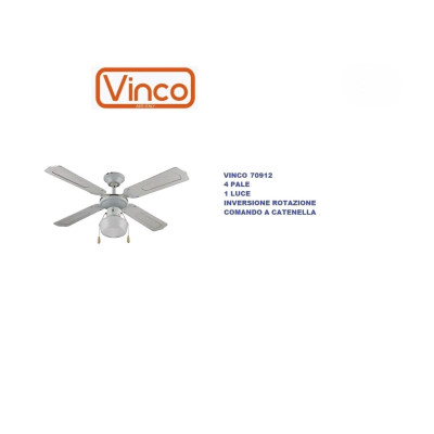 VINCO VENTILATORE SOFFITTO 107CM 55W WHITE COD.70912