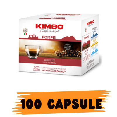 100 Capsule Caffè KIMBO Compatibili Lavazza a Modo Mio Pompei