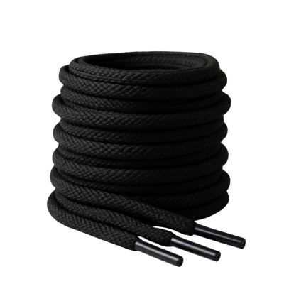 EcoPrice® Lacci rotondi da 4 mm per scarpe sportive e stivali - 2 Paia NERO