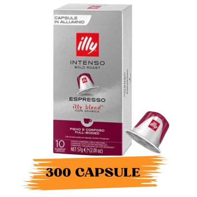 ILLY Intenso 300 Capsule In Alluminio Compatibili Nespresso