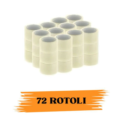 EcoPrice®  Nastro Adesivo Imballaggio Trasparente Yellow 48mmx66m 6 Rotoli