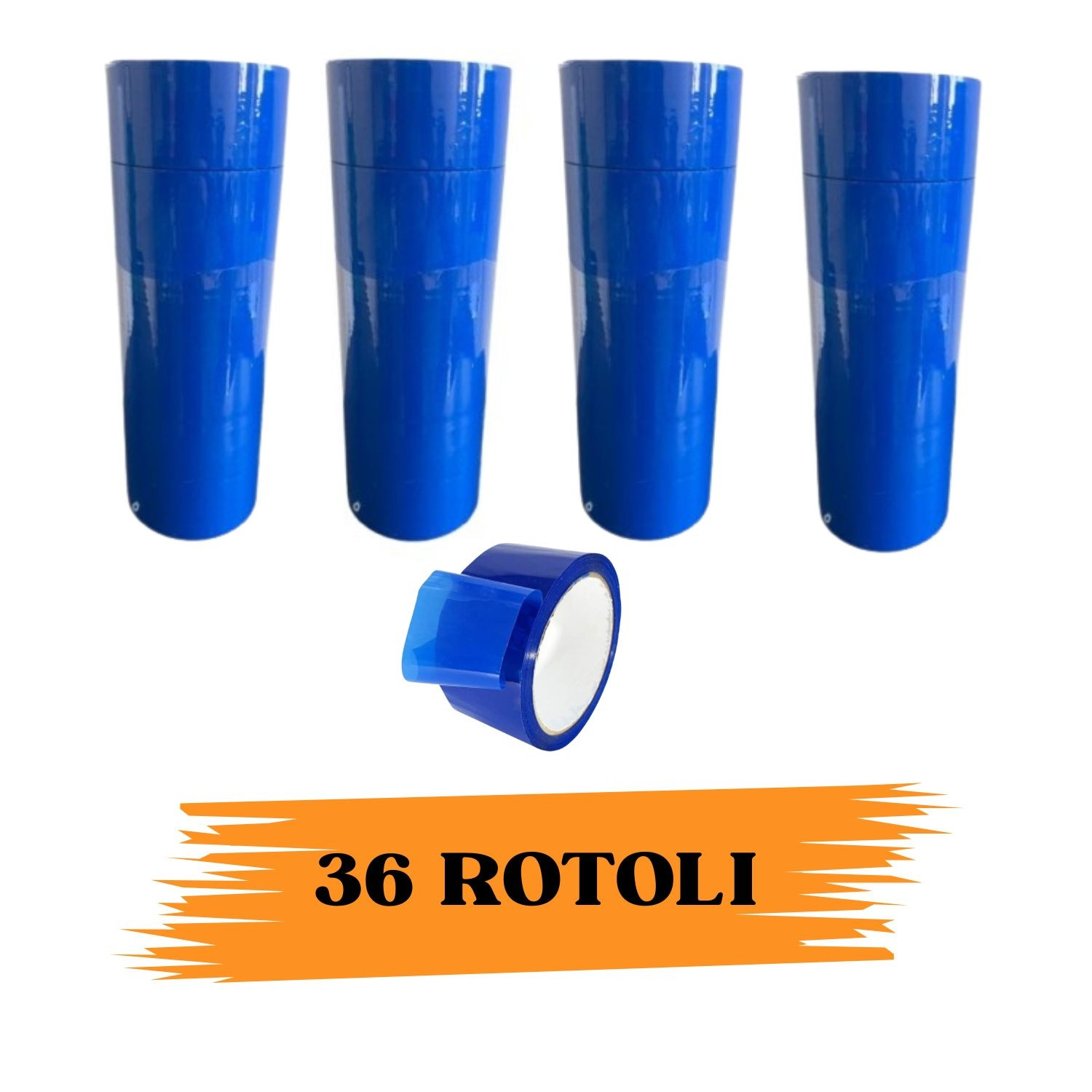 Nastro Adesivo Imballaggio Colorato Blue 48mmx66m 36 Rotoli Scotch EcoPrice®