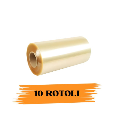EcoPrice®  Pellicola Trasparente Alimentare In Pvc Rotolo Da 1500m X 40 Cm Bobina Super Resistente 10 Rotoli