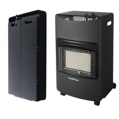 EcoPrice® Stufa A Gas Pieghevole,Infrarossi,Adatta Per GPL/Butano/Propano,A 15 Kg,Sistema ODS+Regolatore+Tubo0.5 Metri+Fascette