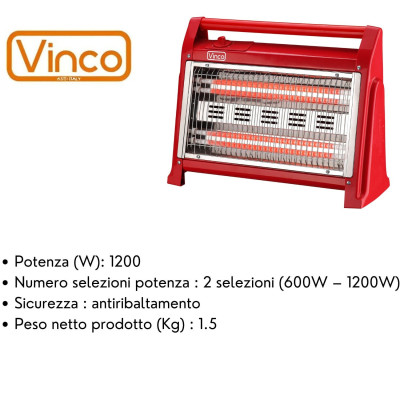 VINCO STUFA AL QUARZO LX-2830S COD.70157