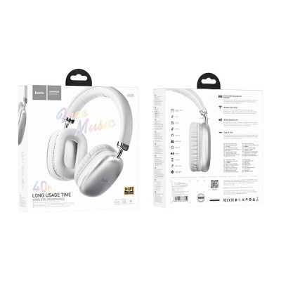 CUFFIE BLUETOOTH HOCO W35 MAX SILVER