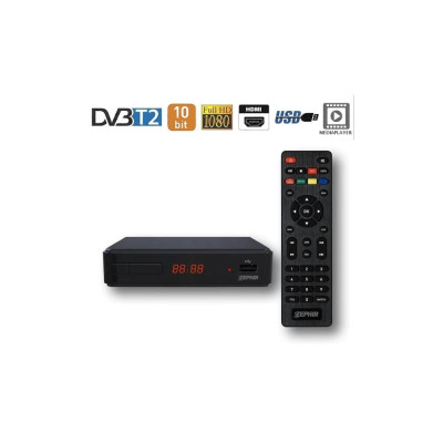 DECODER DIGITALE TERRESTRE ZEPHIR DVB-T2 HEVC H.265 MAIN 10 BIT CON TELECOMANDO