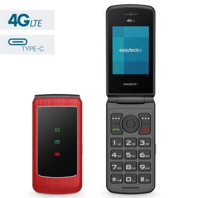 CELLULARE EASYTECK F400 2.4 4G FOLD RED