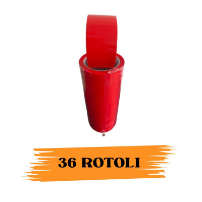 36 ROTOLI NASTRO ADESIVO DA IMBALLAGGIO 48mmX66M COLORE ROSSO- VERDE- BLU- BIANC