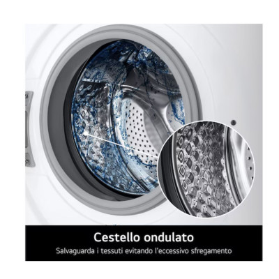 Lavatrice 9kg  Serie A1 Classe A  1400 giri, Programma Igiene con vapore, Display grande, Design essenziale  White