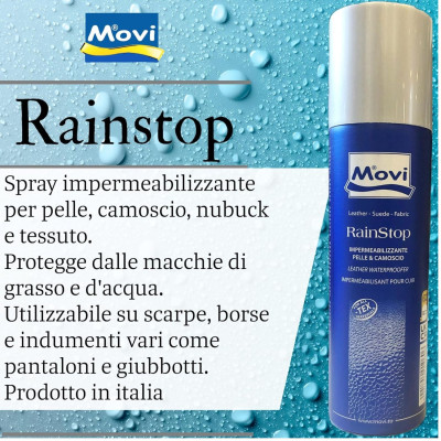 Movi Spray Impermeabilizzante Pelle-Camoscio RainStop 250ml