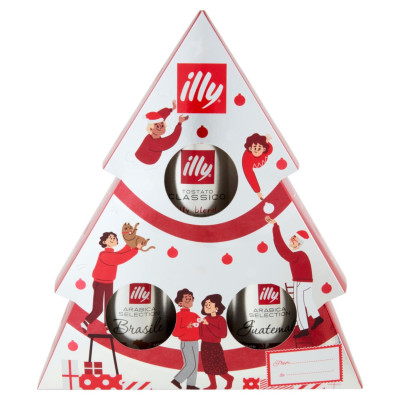 Illy Caffe Macinato Christmas Brasile+Guatemala+Classico 125gx3