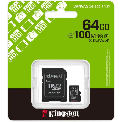 MICRO SD KINGSTON 64GB CL10 SDCS3/64GB