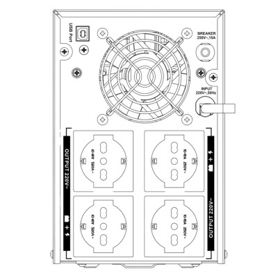 Hikvision Gruppo di Continuita DS-UPS3000 1800w 4Schuko