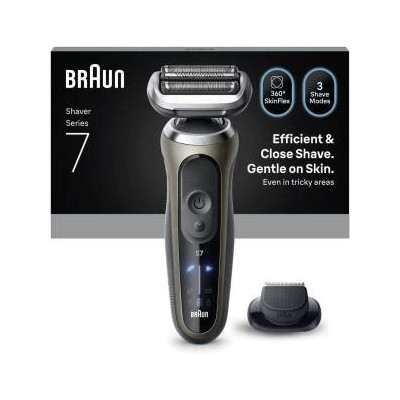 Braun Rasoio Elettrico Serie 7 Wet&Dry 3 Lame 72-C1200S Gold