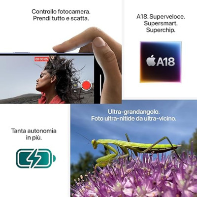 Apple iPhone 16 256GB 6.1" Black MYEE3HN/A