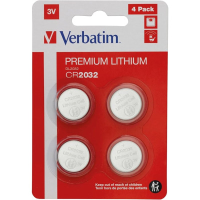 BATTERIA VERBATIM 4PZ CR2032 49533
