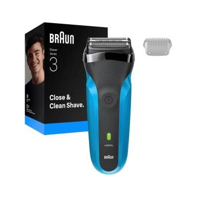 Braun Rasoio Elettrico Serie 3 Wet&Dry 310BT Nero/Blu
