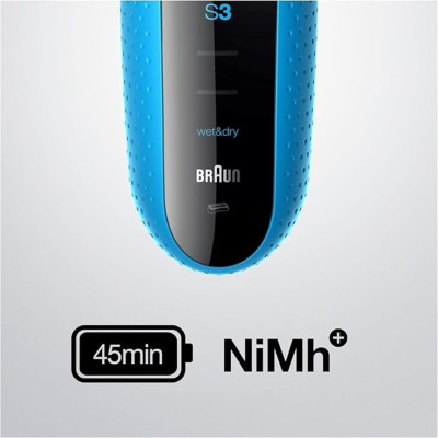 Braun Rasoio Elettrico Serie 3 Wet&Dry 310BT Nero/Blu