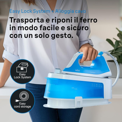 Braun Ferro Da Stiro Con Caldaia 1.5 Lt 2400w Bianco/Blu