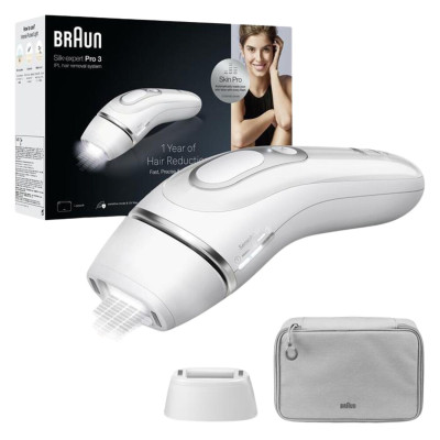 Braun Epilatore Elettrico Silk-Expert Pro 3 PL3020 Bianco/Grigio