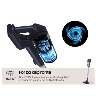 Samsung Aspirapolvere Ciclonico Senza Filo VS15A6031R4 150w Violet