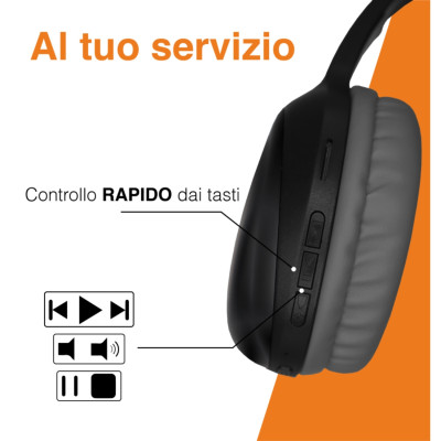 Techmade Cuffie TM-ZEB04 Bluetooth Black