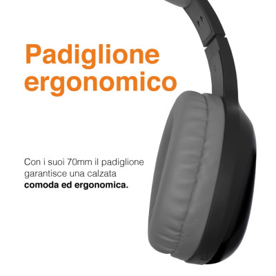 Techmade Cuffie TM-ZEB04 Bluetooth Black