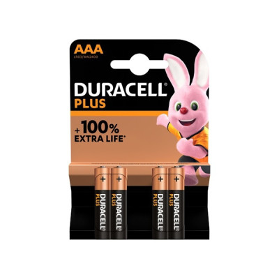 BATTERIA MINISTILO PLUS AAA ALCALINA 4PZ DURACELL MN2400