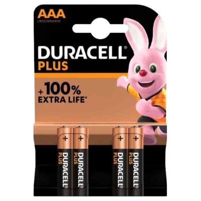 BATTERIA MINISTILO PLUS AAA ALCALINA 4PZ DURACELL MN2400