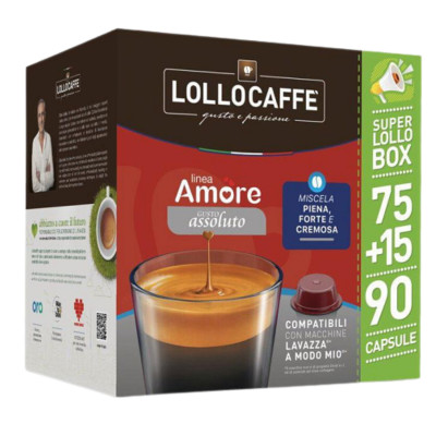 Lollo Caffè Capsule A Modo Mio Amore Assoluto 90pz (75+15)