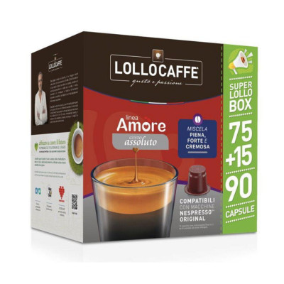 Lollo Caffè Capsule Nespresso Amore Assoluto 90pz (75+15)