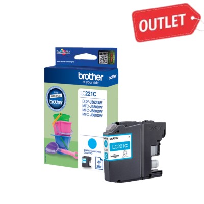 Cartuccia originale Brother LC221C Ciano
